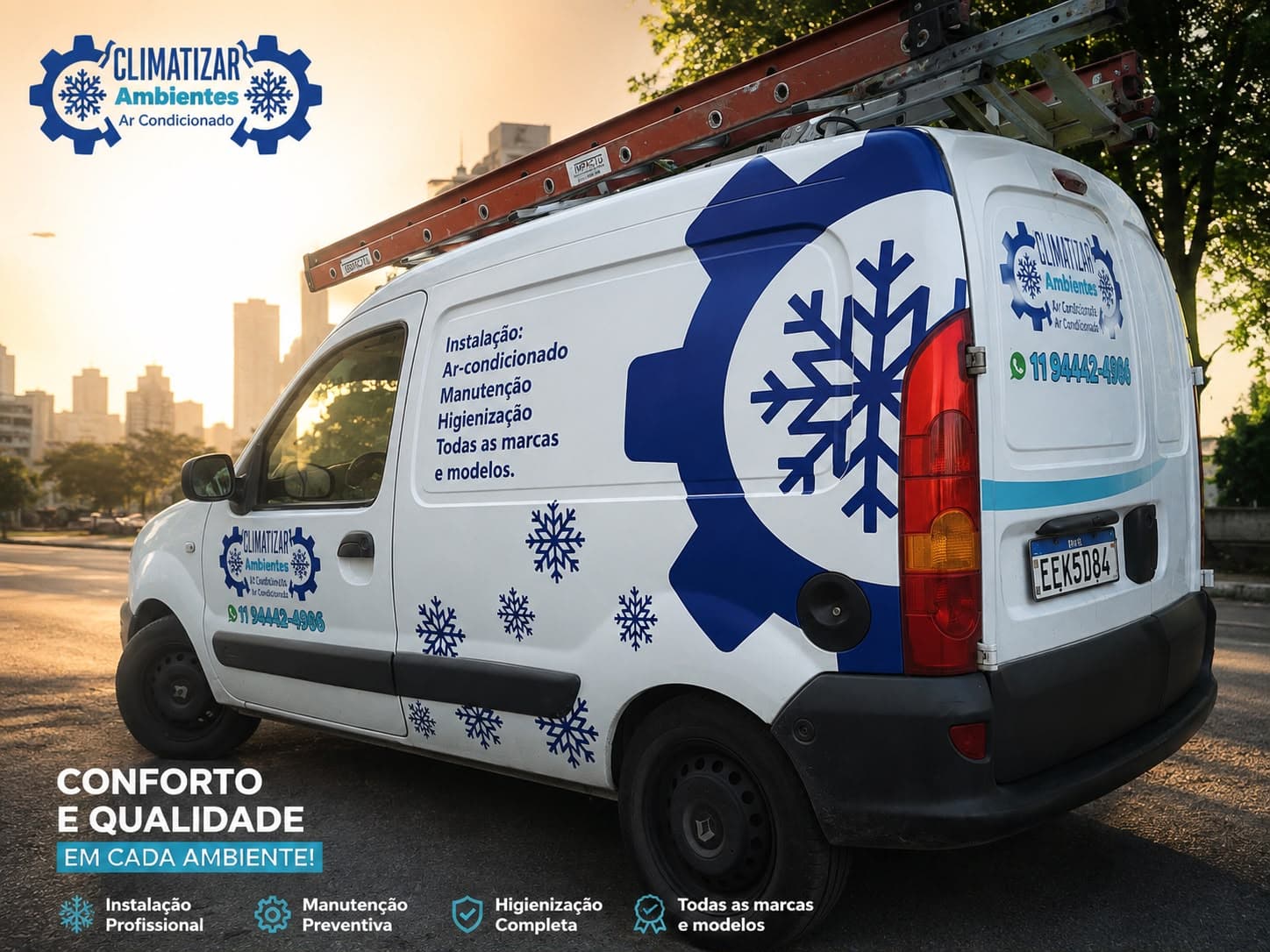 Veículo da Climatizar preparado para atendimento técnico
